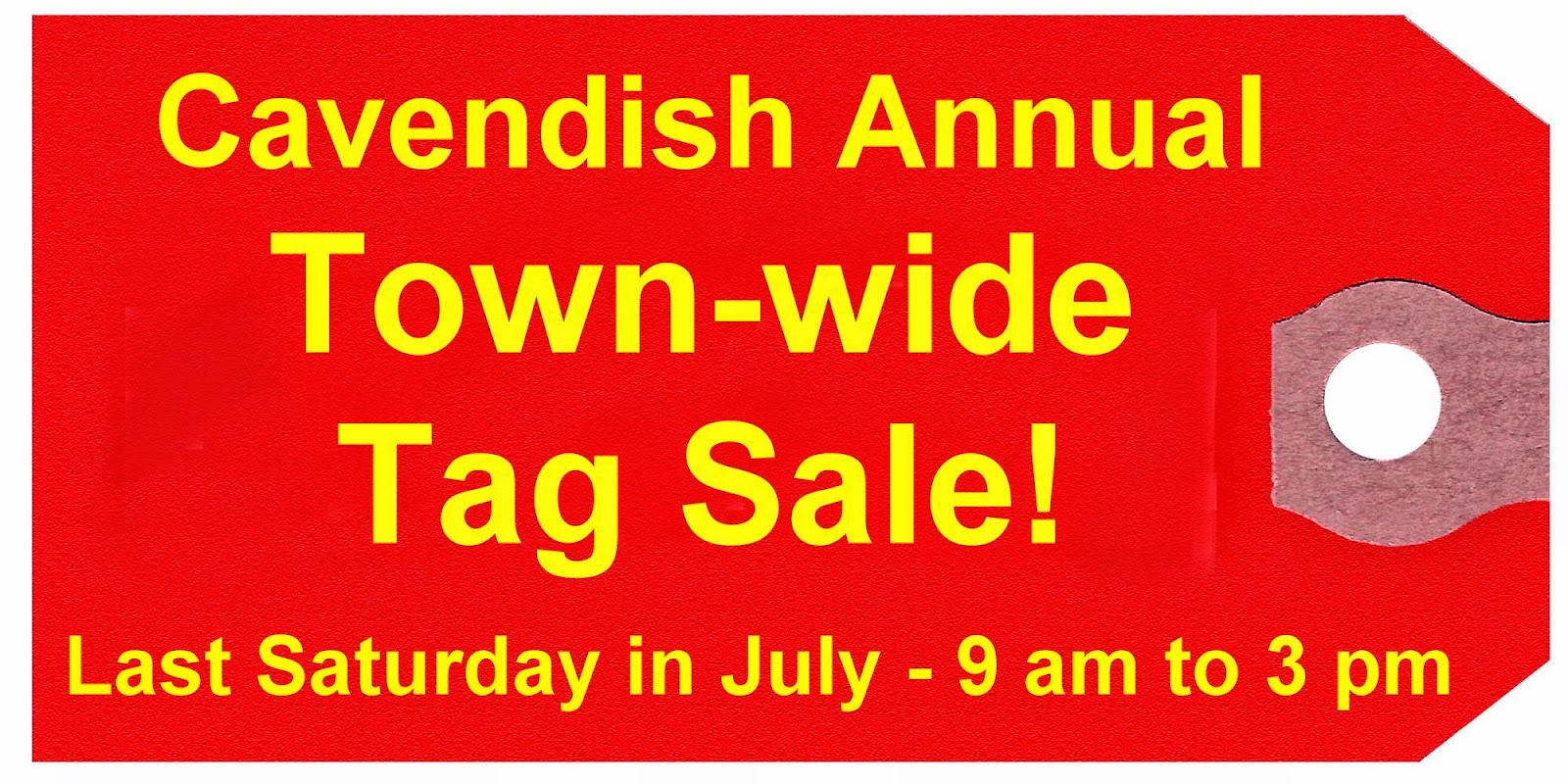 Cavendish VT Blog 4th Annual Cavendish Town Wide Tag Sale