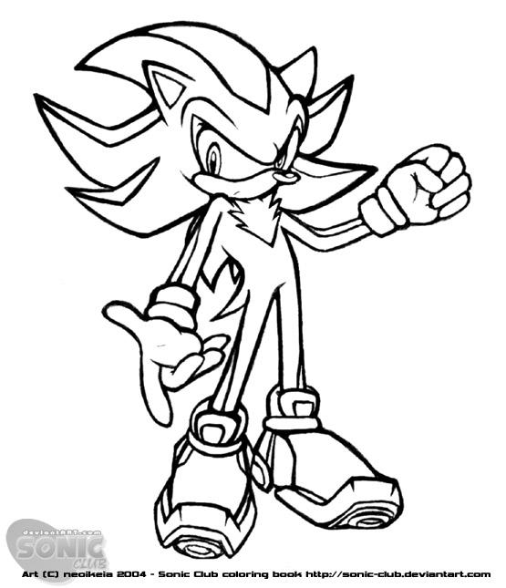 Cartoons Coloring Pages: Sonic Coloring Pages
