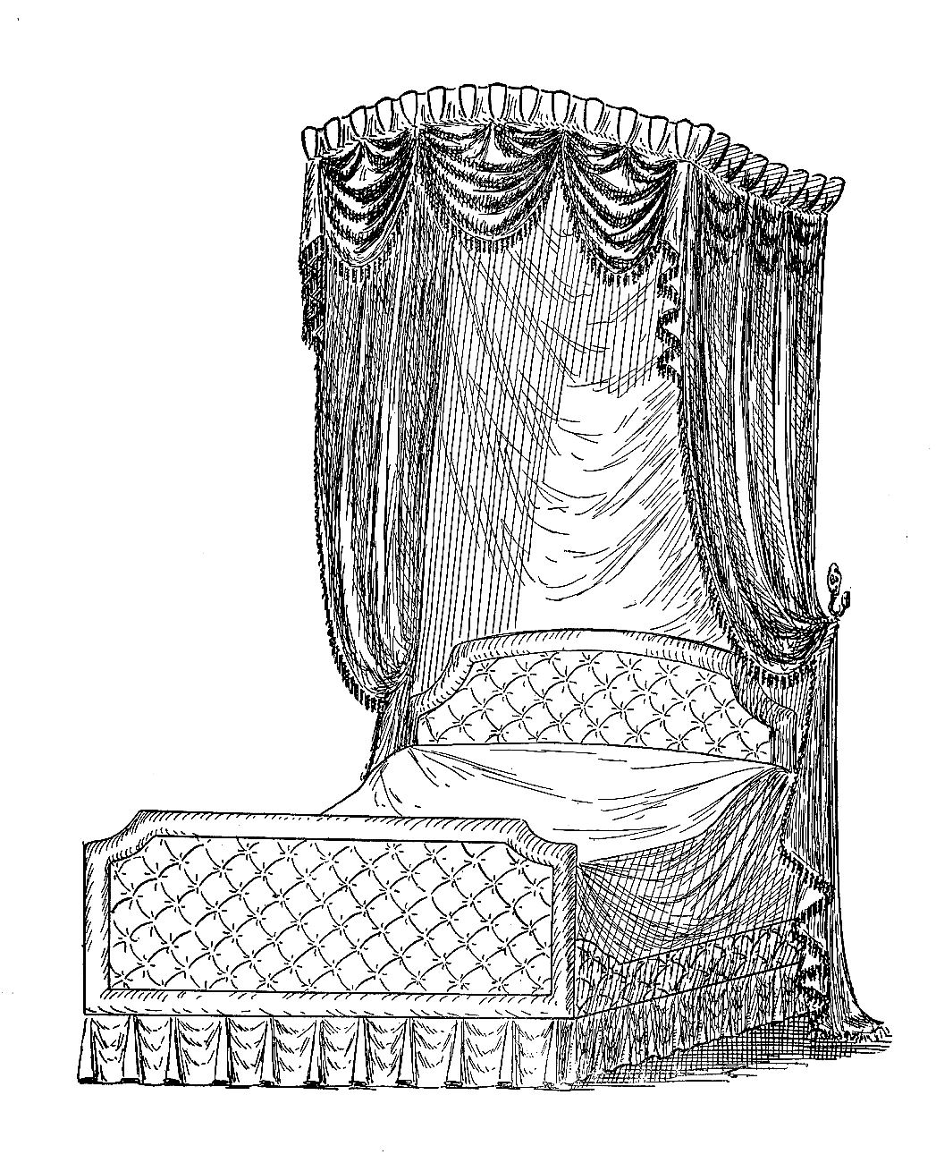 Digital Stamp Design Free Bed Digital Stamp Vintage French Bed and