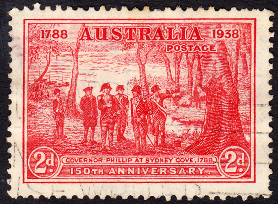 Engraved Stamps! Australia 1937 150th Anniversary of Sydney Cove Landing