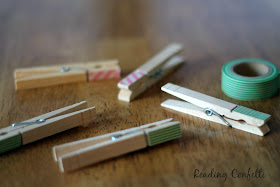 Reading Confetti: Easy Clothespin Chore Reminders for Kids #getorganized