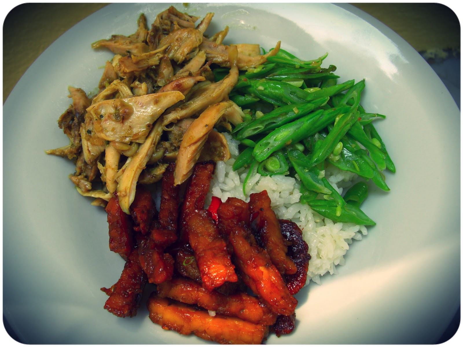 On my yellow plates Day 23 Tempe Goreng Manis Pedas