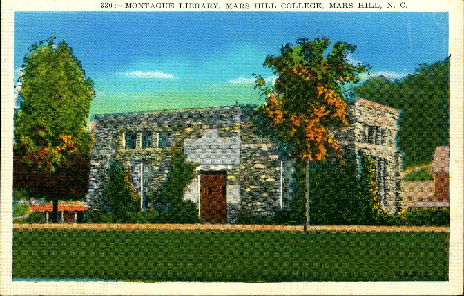 Library Postcards Montague Library, Mars Hill College, Mars Hill