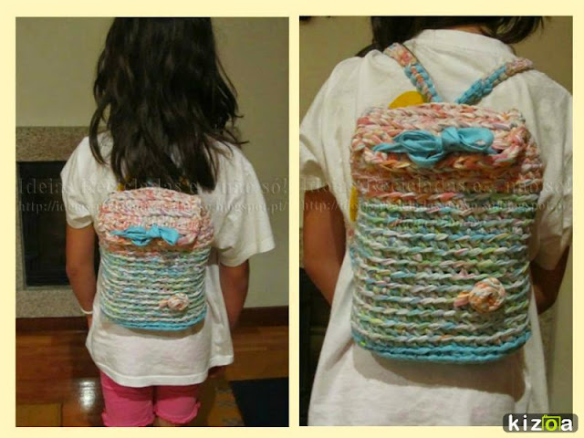 Backpack in T-Shirt Yarn (Crochet)