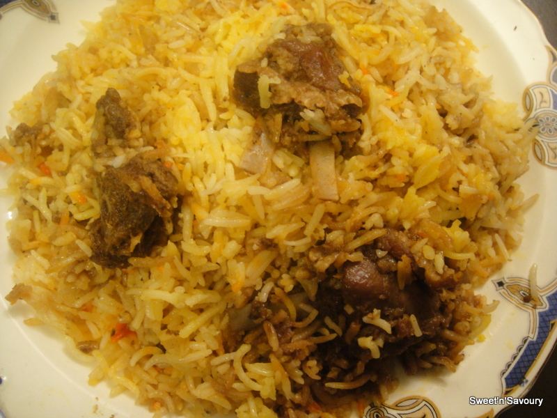 Sweet 'n' Savoury Mutton BiryaniAmma's recipe(The best ever)