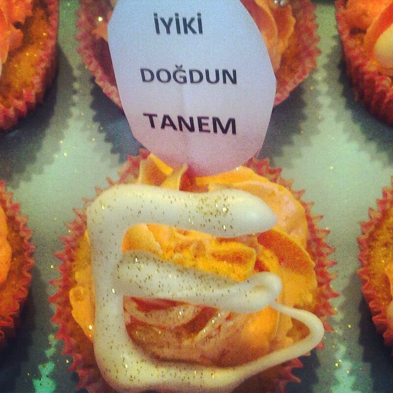 misket cupcake tanemin doğum günü için cupcake