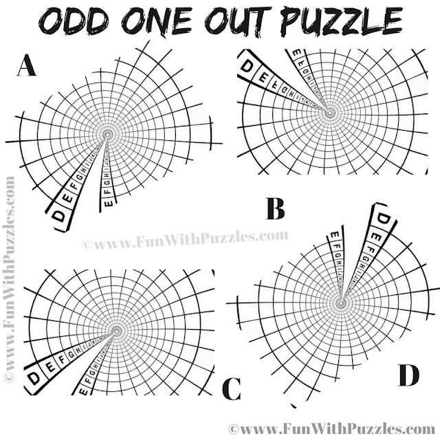 Kids Crossword Odd One Out: Picture Puzzle Question