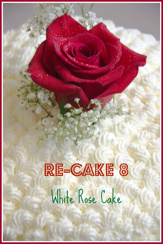 white rose cake
