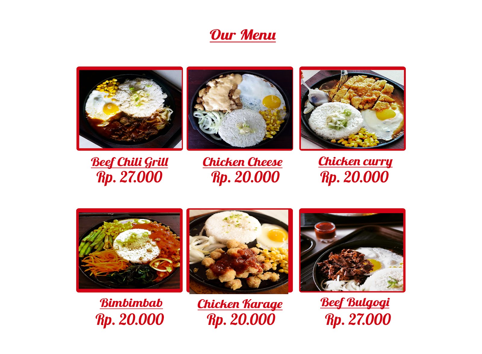 Menu Rekomen Platter Malang: Menu