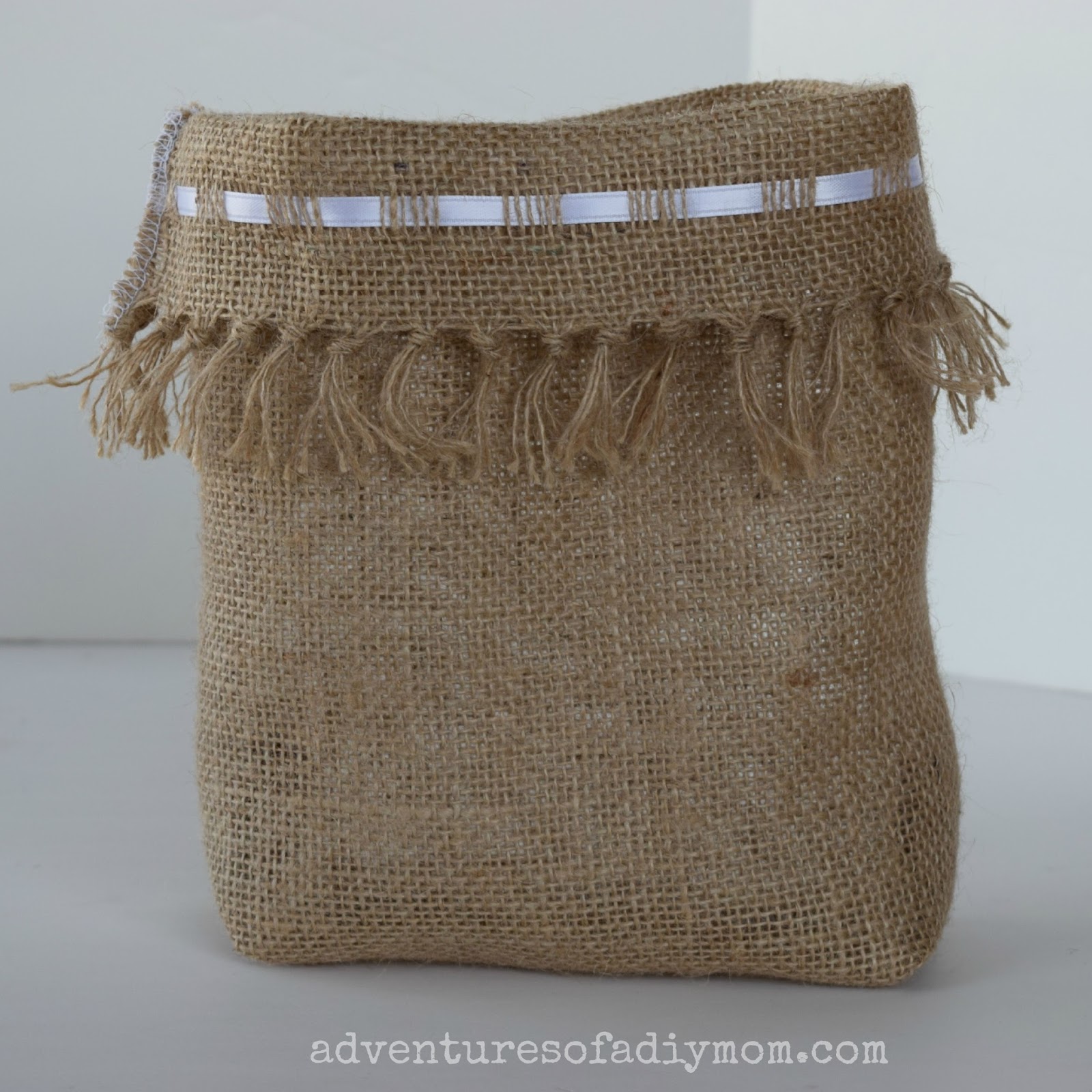 How to Make a Burlap Bag - Adventures of a DIY Mom