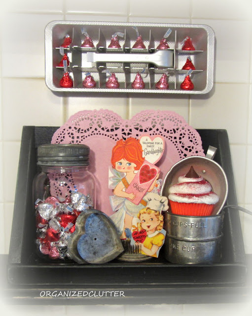 Valentine's Day Ice Cube Tray Shadow Box - Organized Clutter