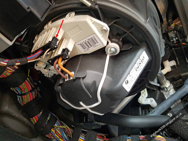 BMW E92 heater blower fan wiring connections