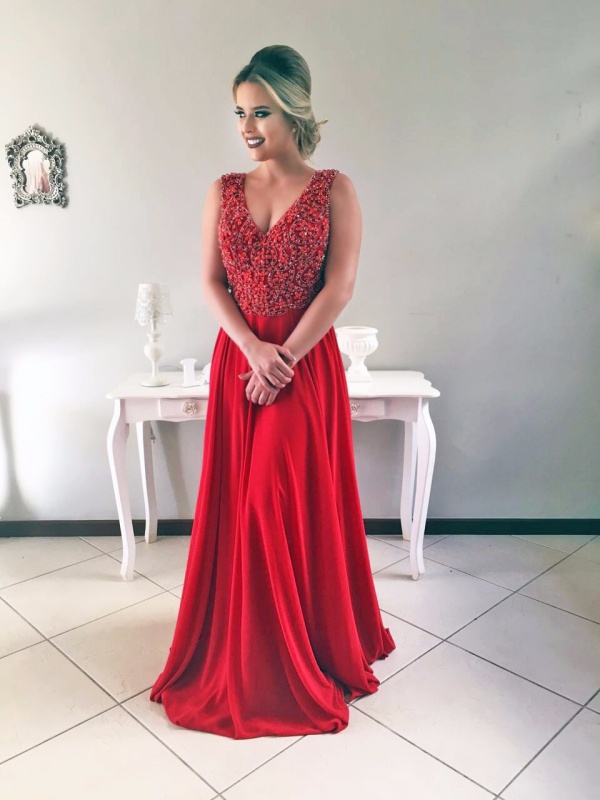vestido de festa vermelho 