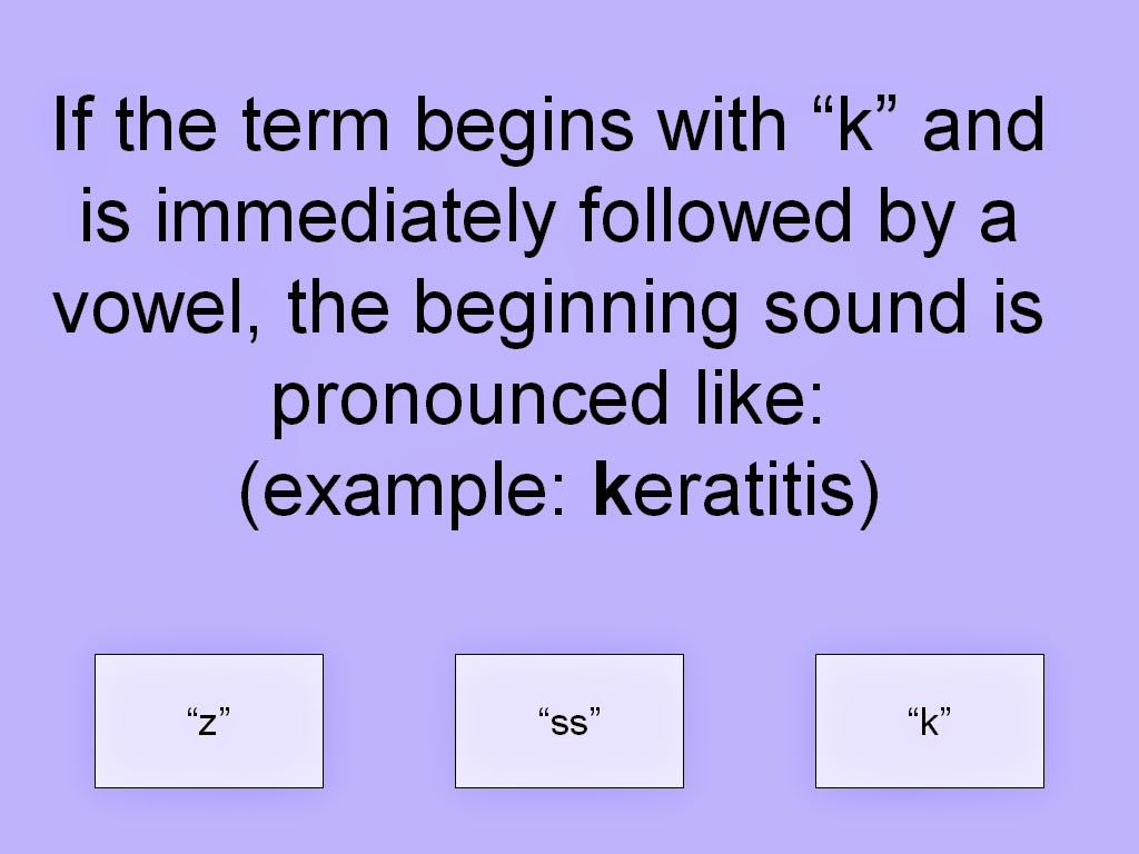 medical pronounce terms survive thrive followed student beginning