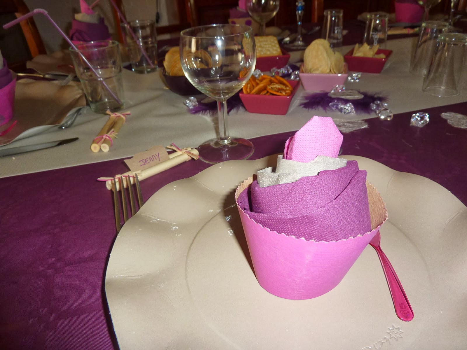 Anelore scrap&cie: Décoration de table anniversaire Femme