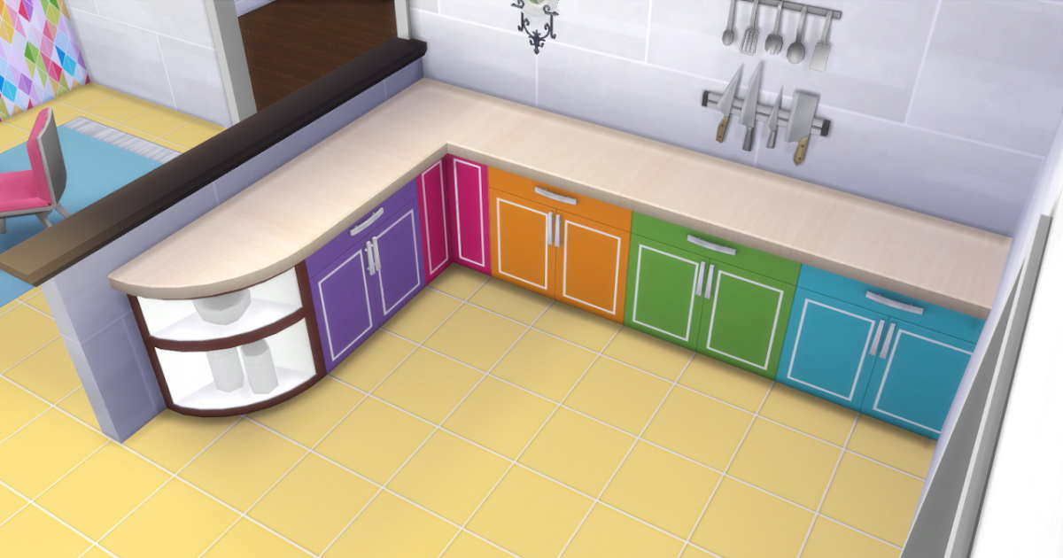 My Sims 4 Blog: Cool Kitchen Stuff Counters in 44 Recolors by FallenStar119
