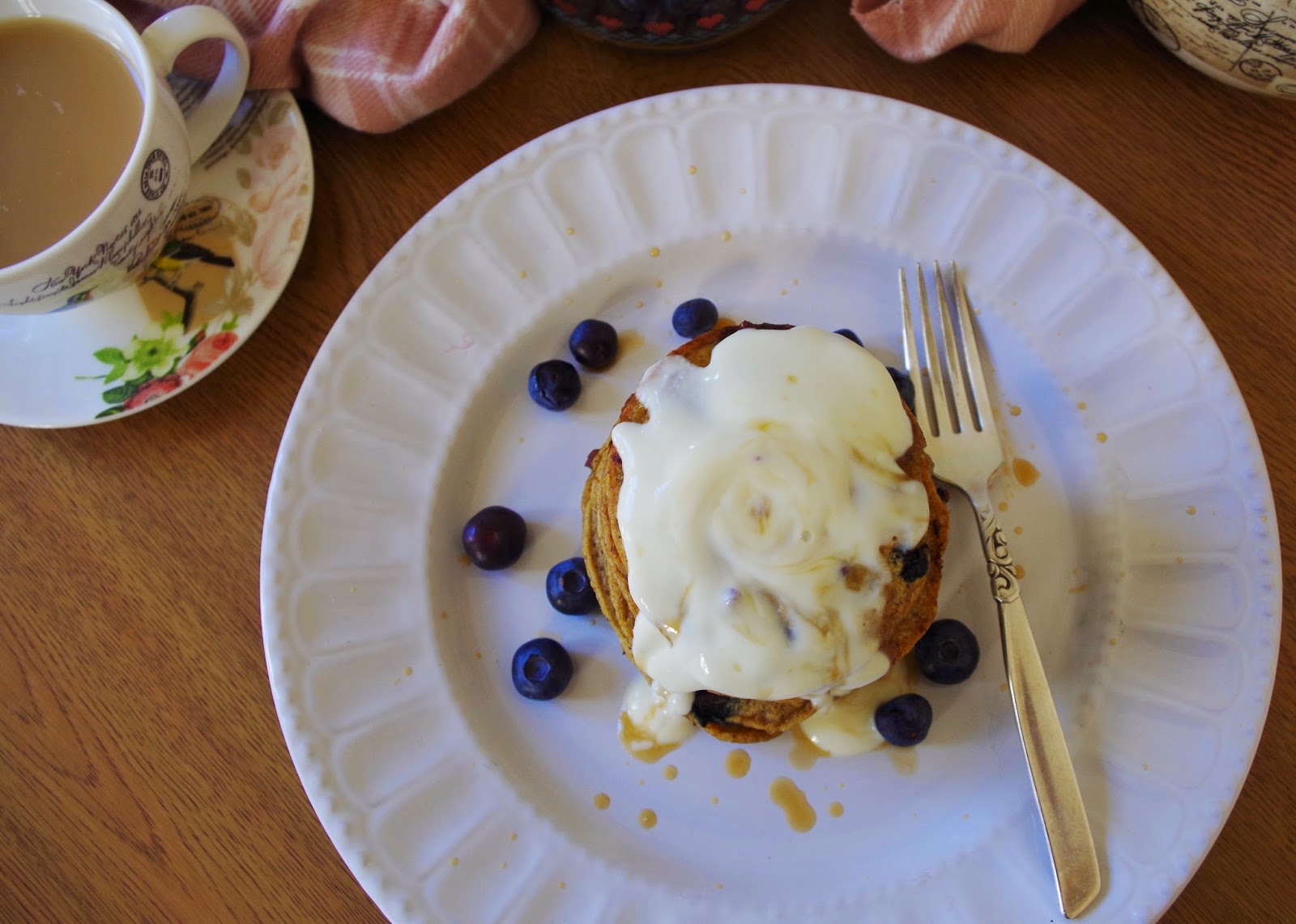 Lemon & Blueberry Oat Flour Pancakes (GF) Euphoric Vegan