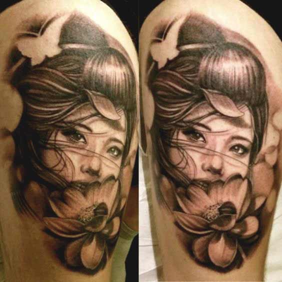 geisha tattoo design