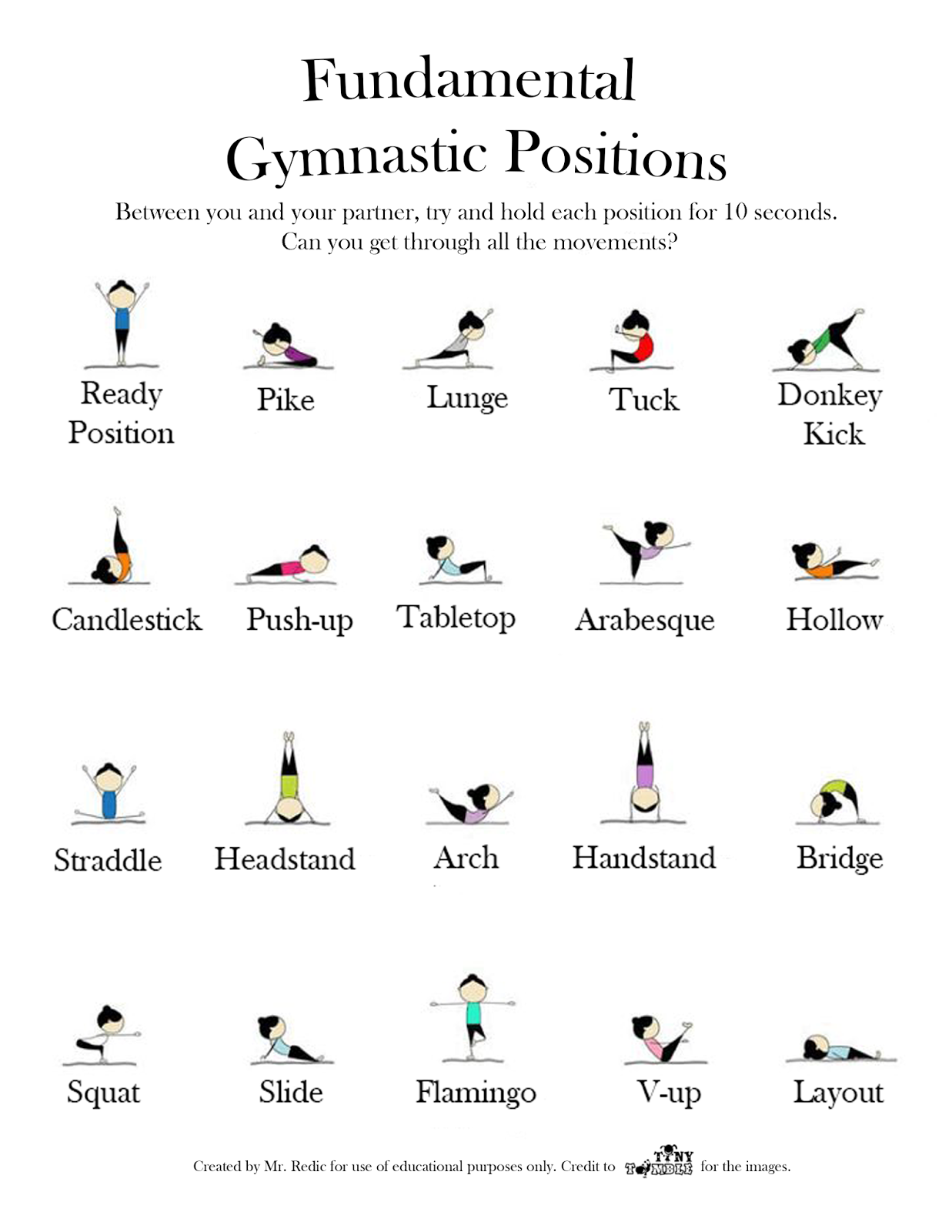 Beginners Gymnastics Moves Names