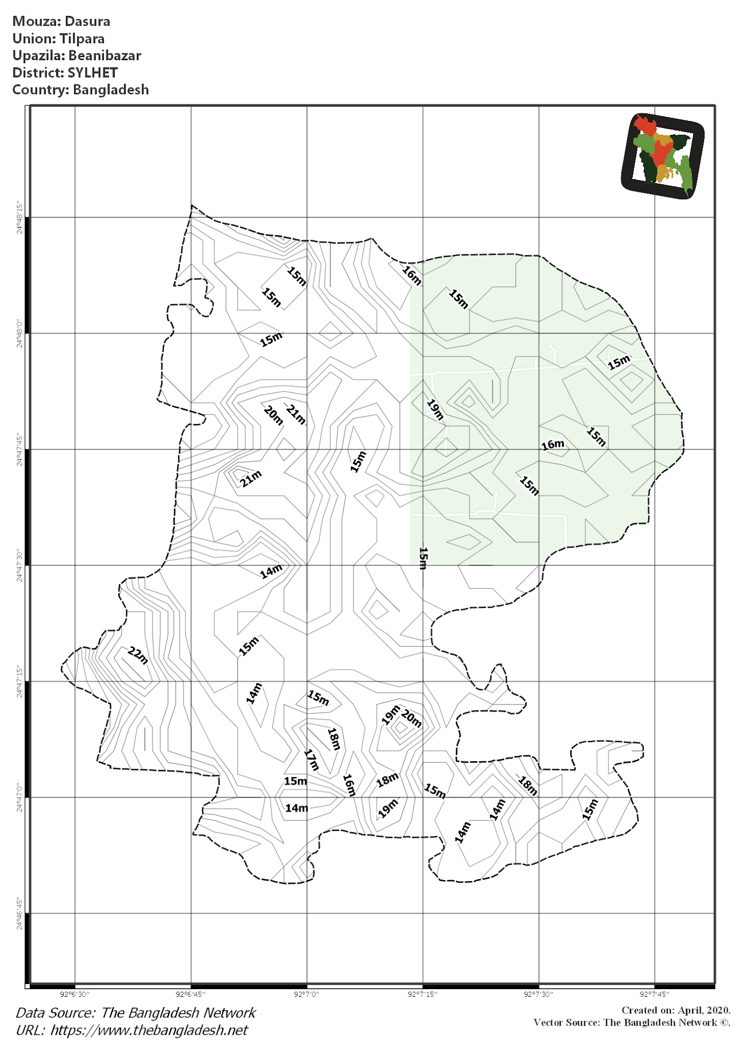 Map of Dasura Mouza of Beanibazar Upazila, SYLHET Map of Dasura Mouza of Beanibazar Upazila, SYLHET, Bangladesh.