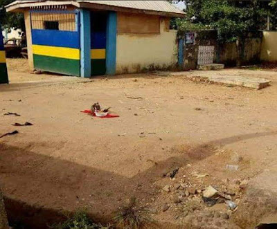 Photos: Charms, fetish items left in front of Ozubulu Police Station, Anambra