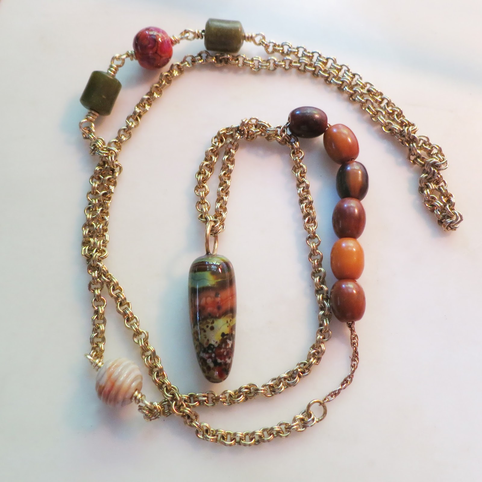 belvedere beads: Autumn Pod Necklace
