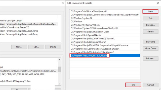 Add New Java JDK Variable Add New Java JDK Variable