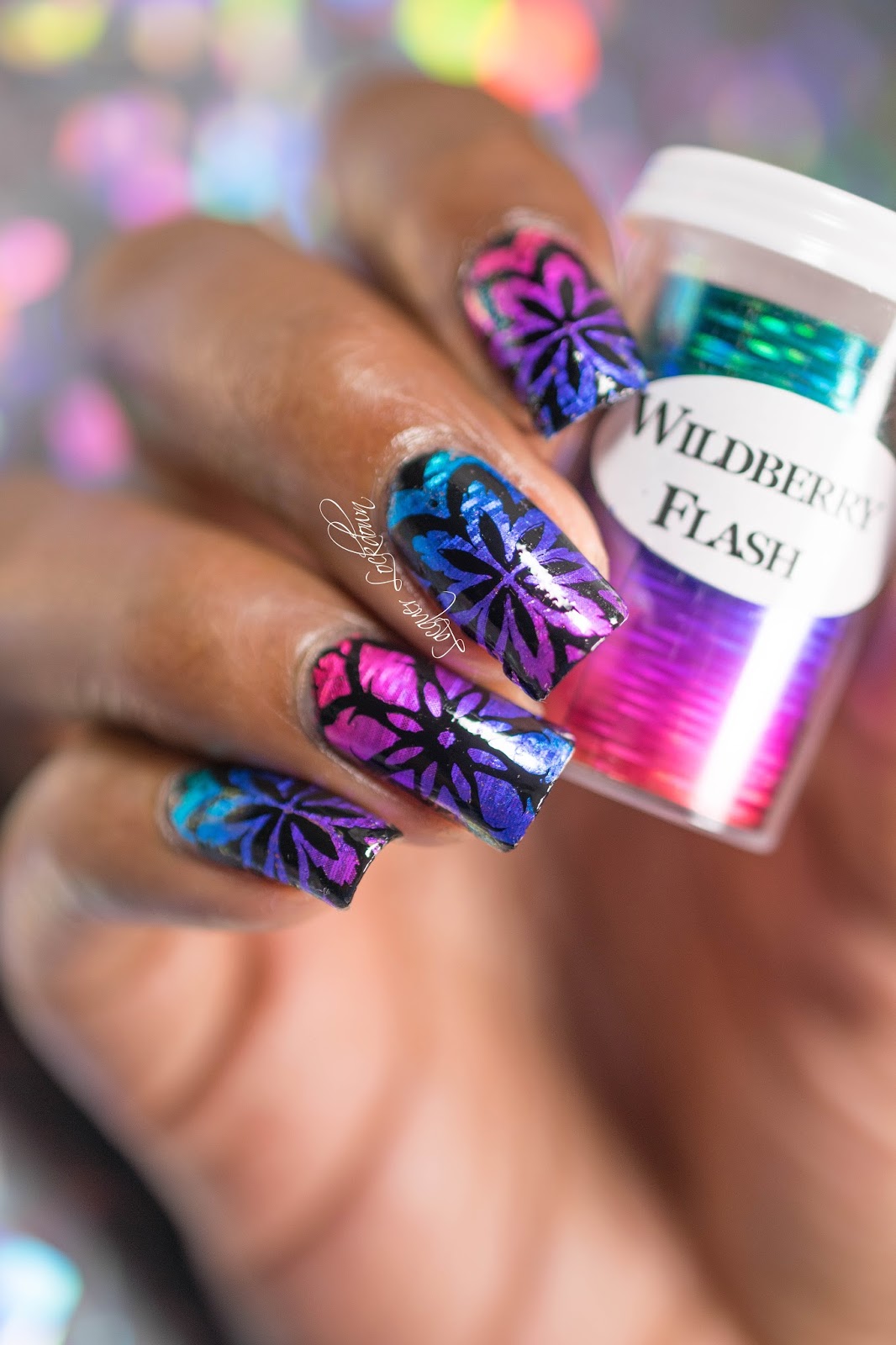 Lacquer Lockdown Kaleidoscope Linear Foil Nail Art + Tutorial