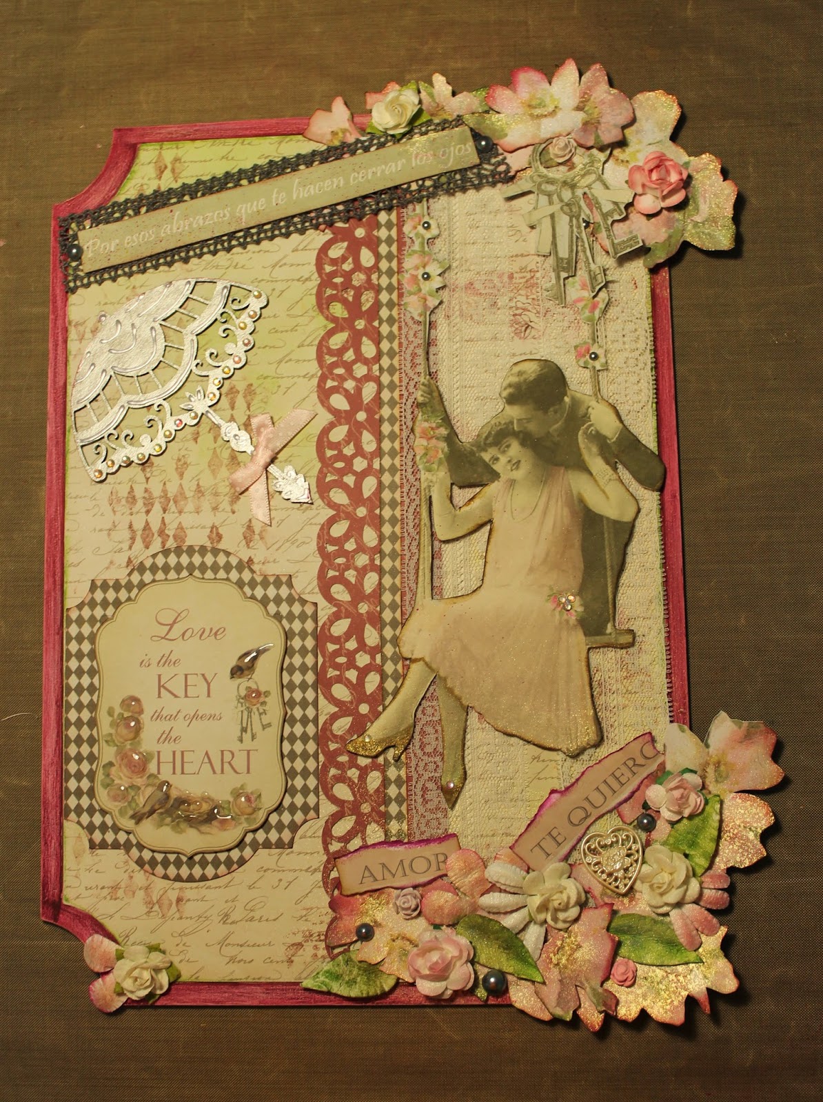 IDEAS 10 manualidades y Scrapbook: CARATULA VINTAGE PARA ÁLBUM CON