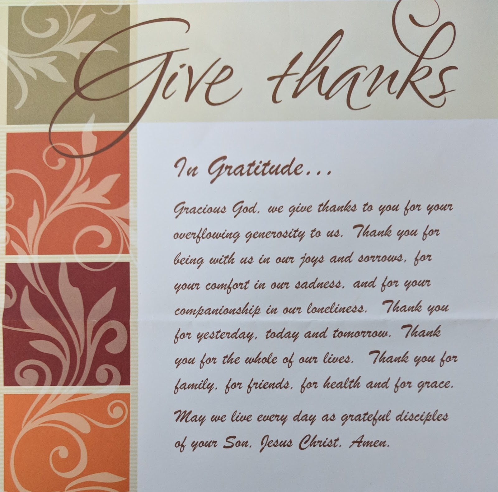 St Mary s Faith Formation Program Happy Thanksgiving St Mary s Faith Formation Program Happy Thanksgiving