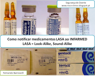 Como notificar medicamentos LASA ao INFARMED