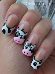cow french nail funky nails cute cool cows pattern netherlands gelic accent feels hope too