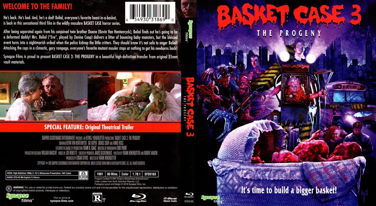 Basket Case 3 The Progeny (Synapse Films) Bluray Review + Screenshots