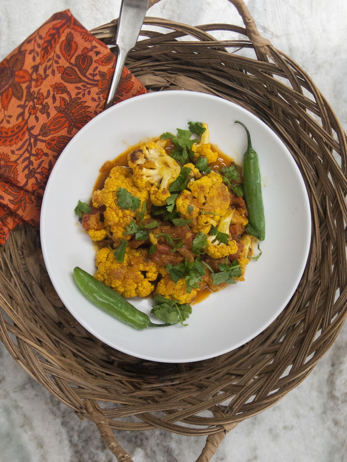 The Colors Of Indian Cooking: Fast and Spicy. The Cauliflower Your Mom