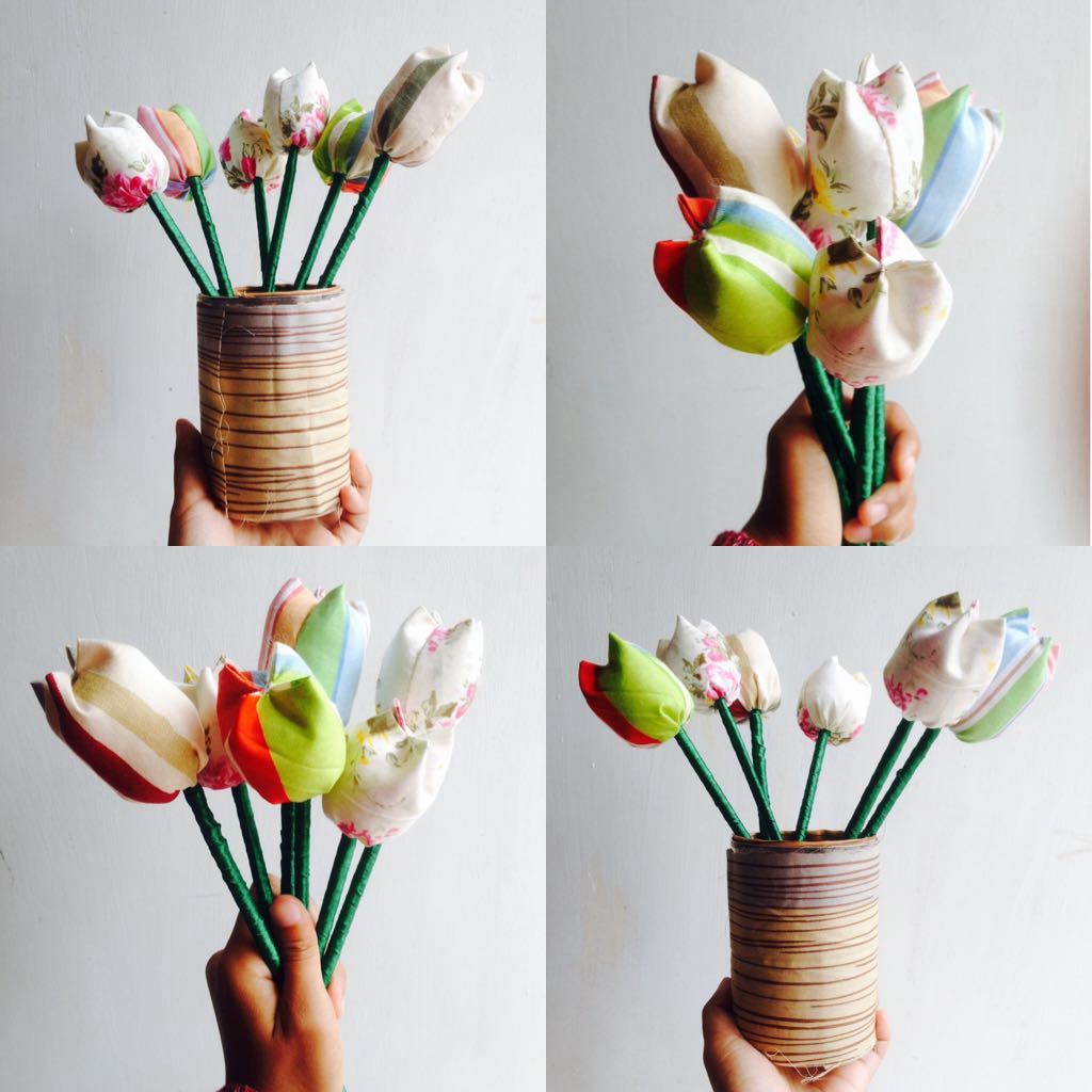 Langkah Mudah Bikin Bunga Tulip Dari Kain Perca