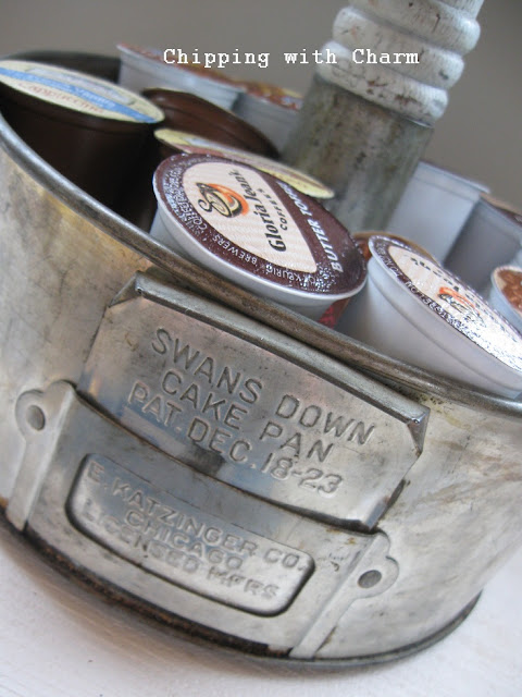 Chipping with Charm:  Stacked Pans for K-cups...http://chippingwithcharm.blogspot.com/