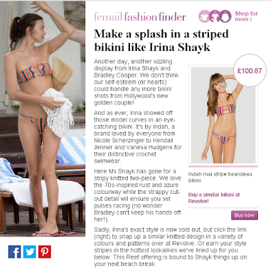 Imagem de anúncio No Dailymail com Irina