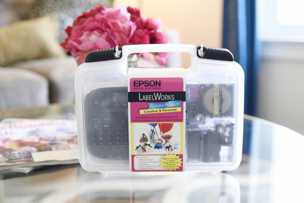 A blogger's review of the Epson LabelWorks Printable Ribbon Kit which allows you to print your own personalized ribbon at home in minutes! Perfect for crafts, gifts, and parties.