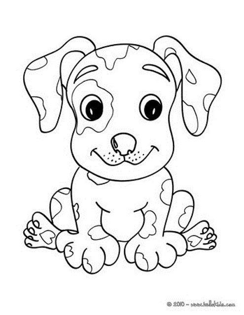 Gambar Sketsa Anak Anjing Lucu