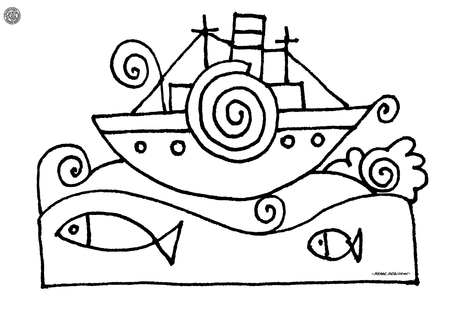 COLORIAGES POUR TOUS BATEAU SUR L'EAU