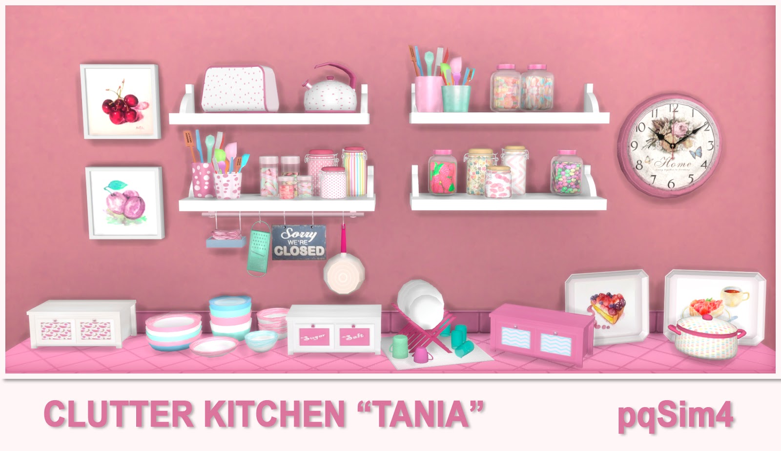 Tania Kitchen Clutter Sims 4 Custom Content