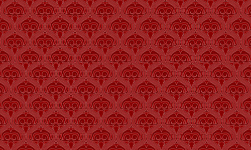 Victorian Red Red Pattern