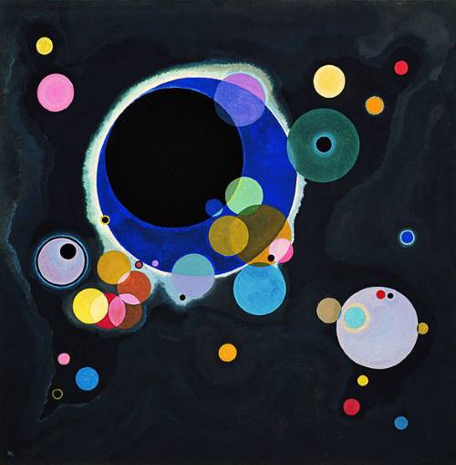 Vários Círculos - Kandinsky. Vários Círculos, pintura de Kandinsky.