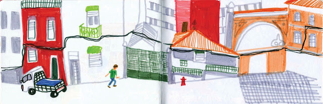 illustration au feutre maison