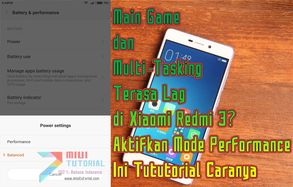 Main Game Dan Multi Tasking Terasa Lag Di Xiaomi Redmi 3 Aktifkan Mode Performance Ini Tututorial Caranya
