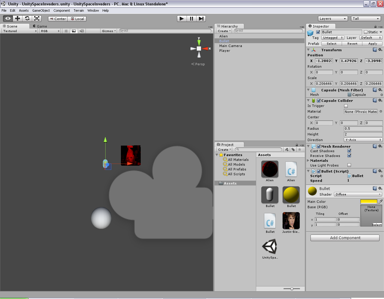 Programmer's Ranch: Unity3D: Space Invaders (Part 3 - Prefabs)