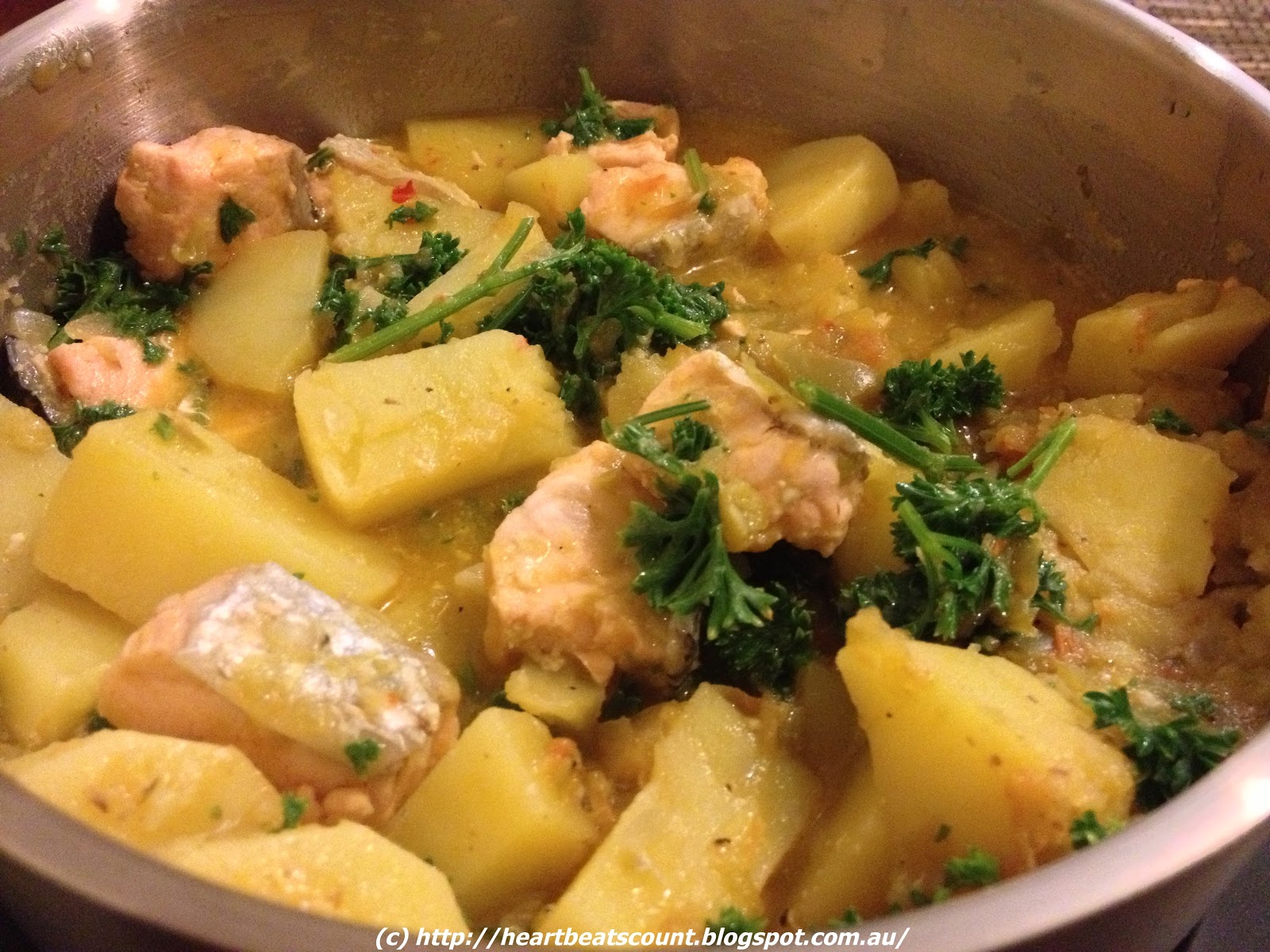 Every Heart Beat Counts! Fresh Salmon and Potato Stew Recipe