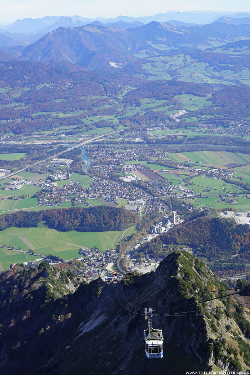 Beautiful panoramic views from the Untersberg mountain in Salzburg