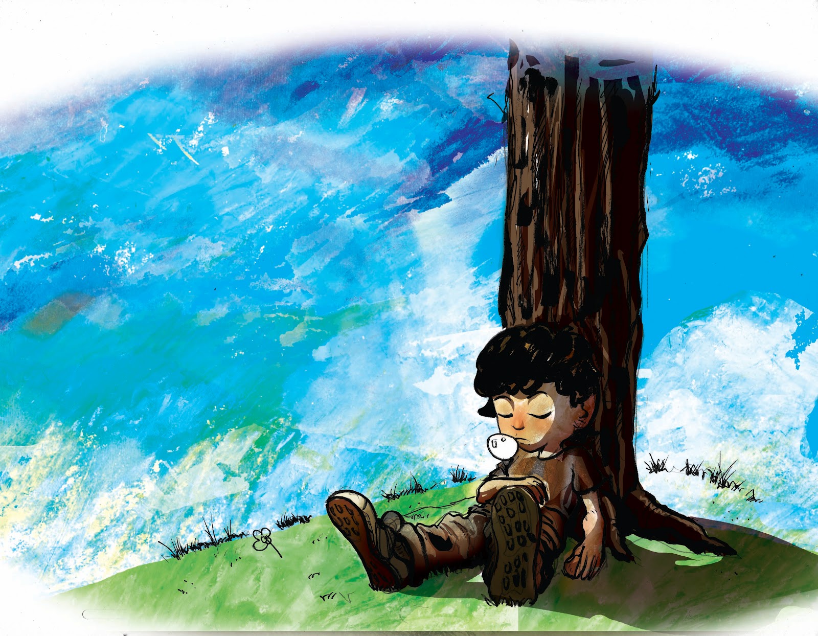 Дети мечтают иллюстрация. Нарисованный мальчик фантазирует. The dreaming boy. Подросток думает о будущем. The dreaming boy.