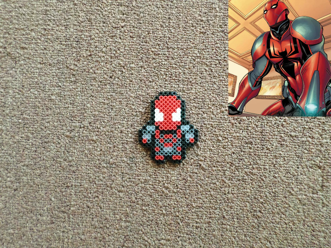 Long Black Fingers Various Marvel Spiderman Perler Beads